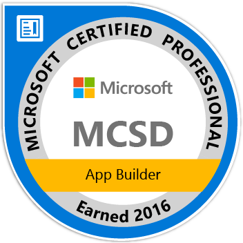 Microsoft Certified Solutions Developer Badge